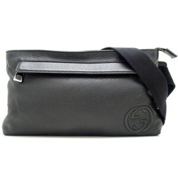 Gucci Shoulder Bag Crossbody Black Leather - Picture 10 of 10